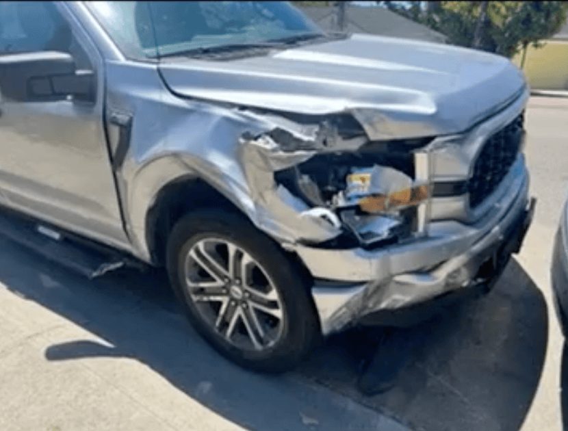 Ford F-150 before — front-end collision damage